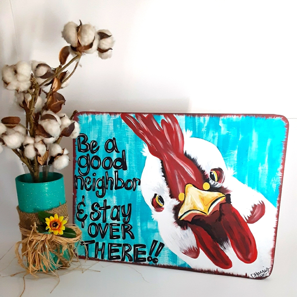 Hand painted door hanger